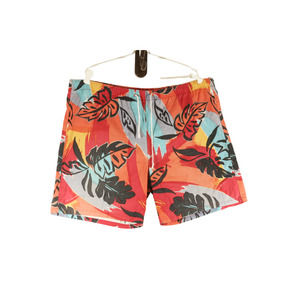 Vintage 1990s Flashy Abstract Drawstring Board Shorts Surf Surfer Visual Effects